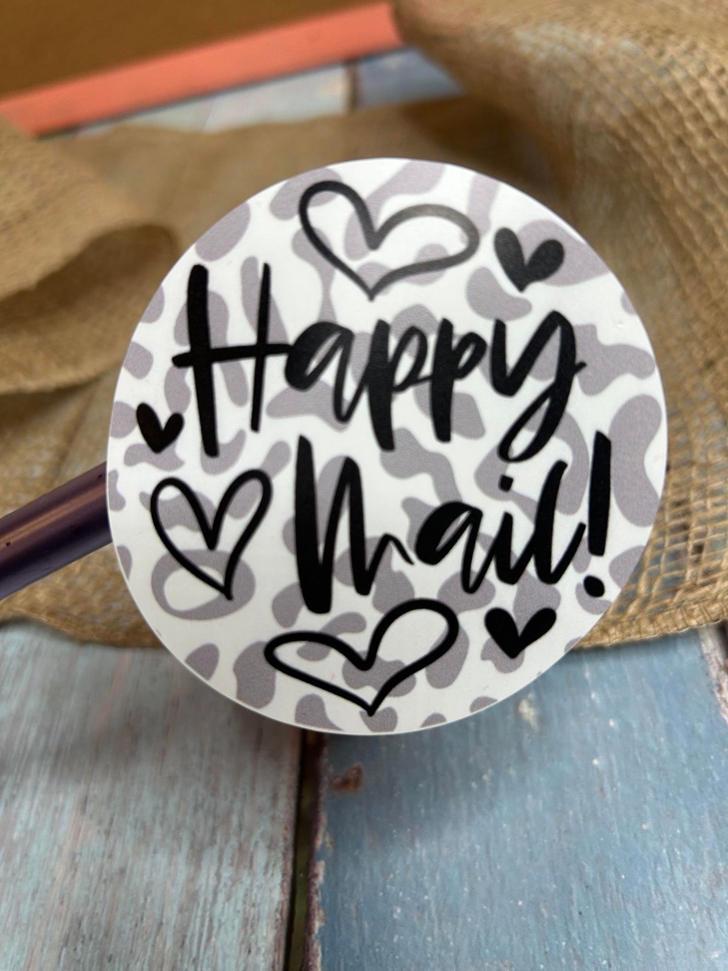 Happy Mail Grey Leopard Sheet