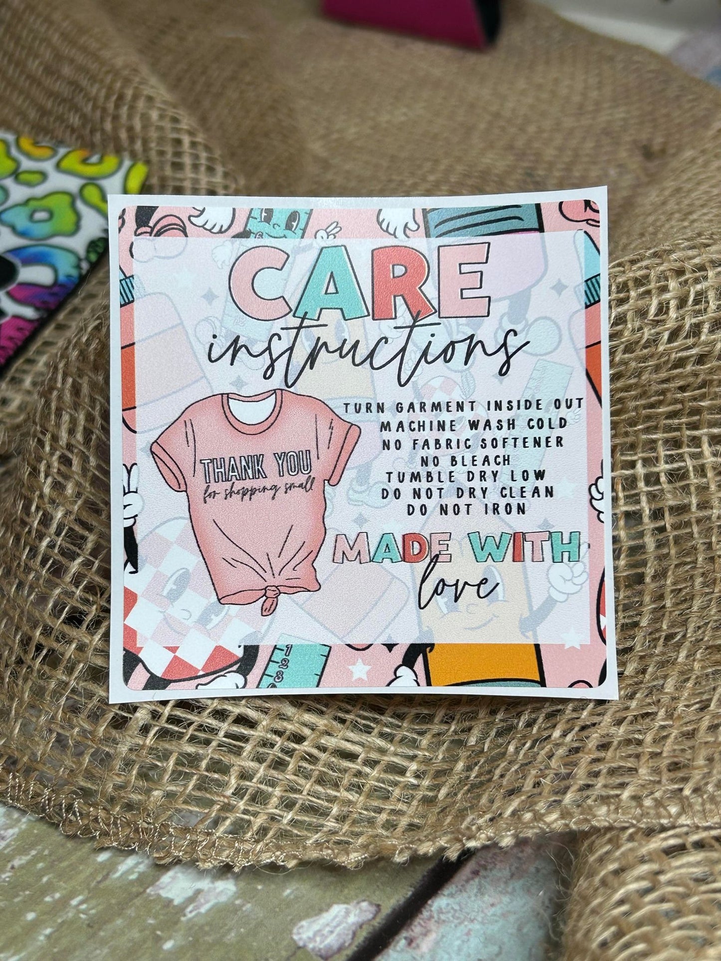 Shirt Care Instructions