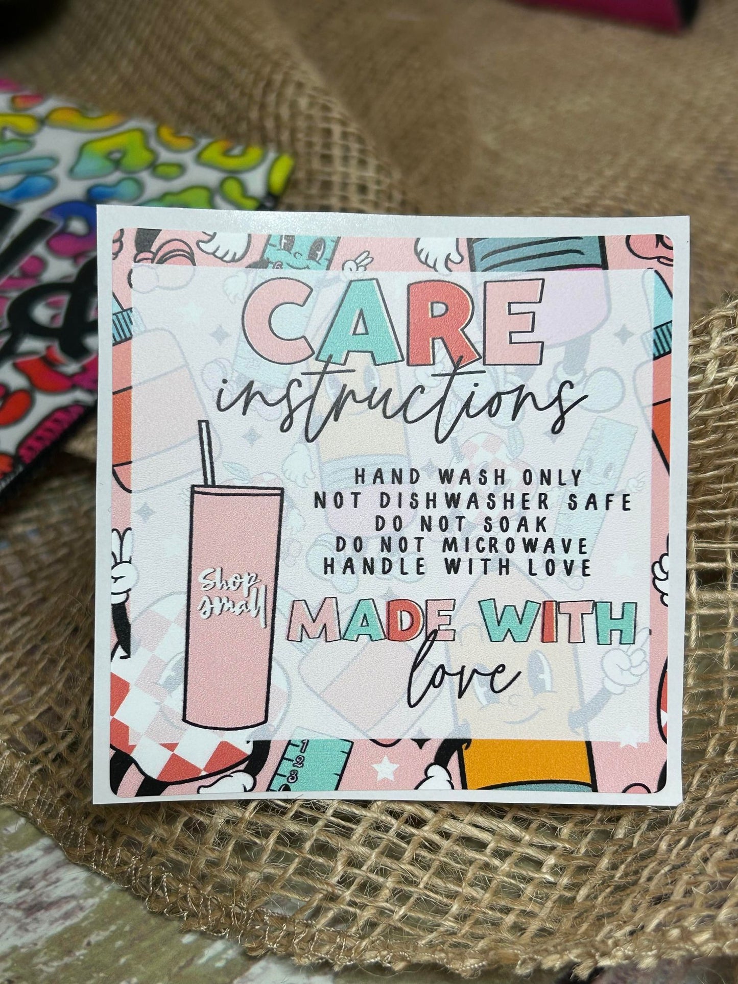 Tumbler Care Instructions