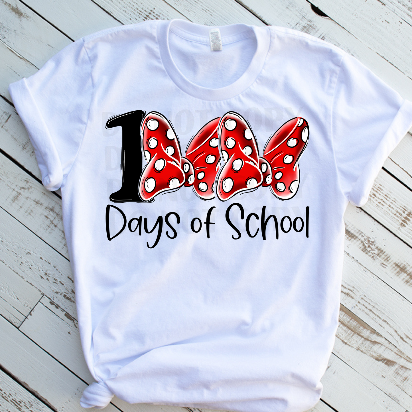 100 Days of School (Red Bows) DTF