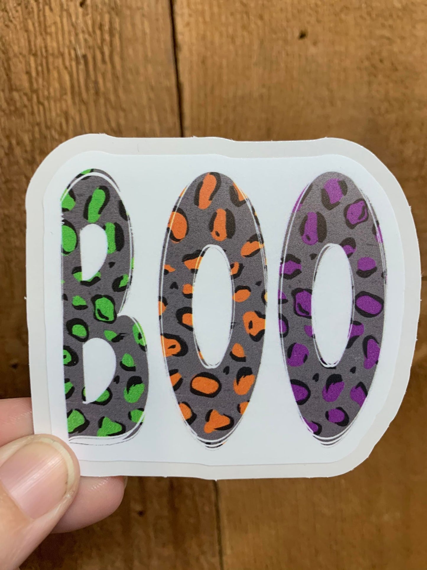Boo (Leopard Font) diecut