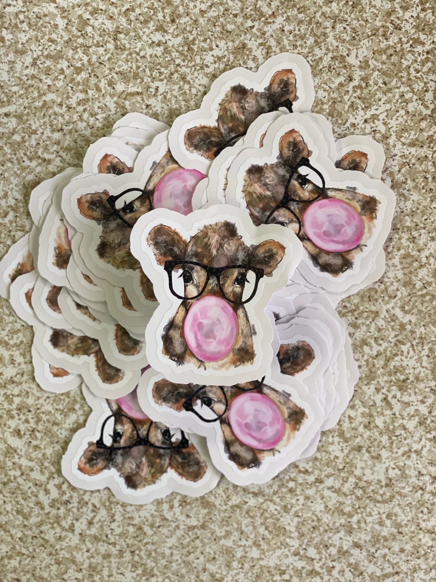 A03 Bubble Gum Cow diecut