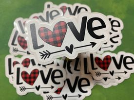 Buffalo Plaid LOVE diecut