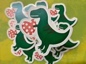 Dinosaur With A Heart diecut