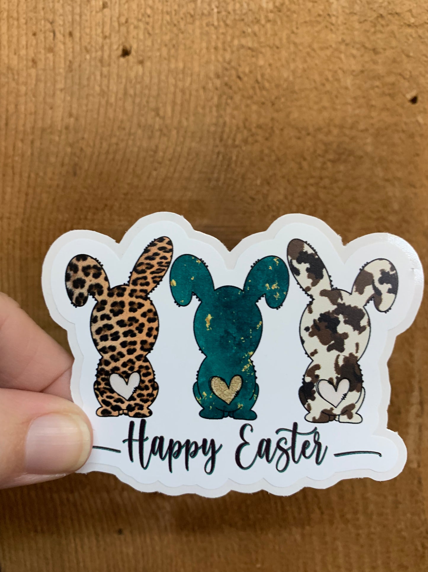 3 Cute Easter Bunnies diecut