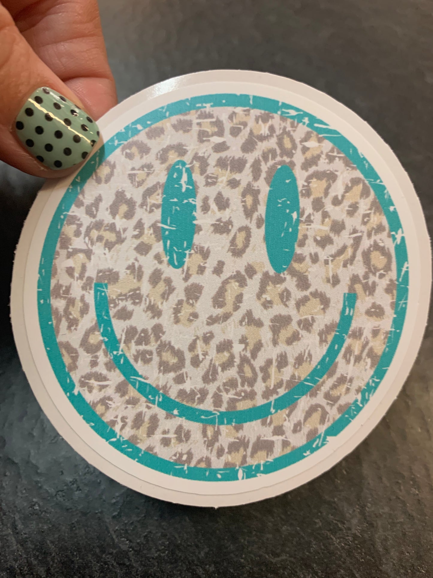 B01 Leopard Smiley Blue DC