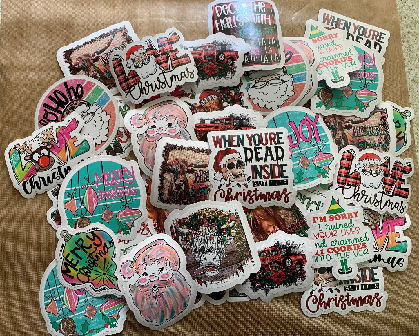 Christmas DC sticker Bundle 50count