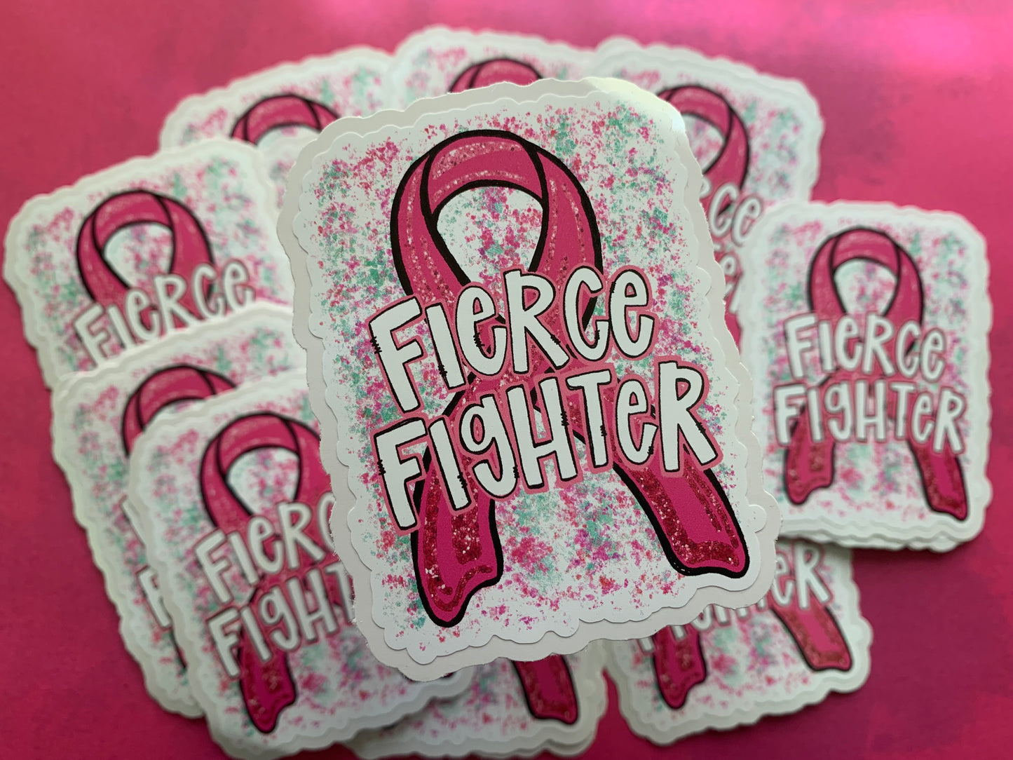 C04 Breast Cancer Ribbon diecut