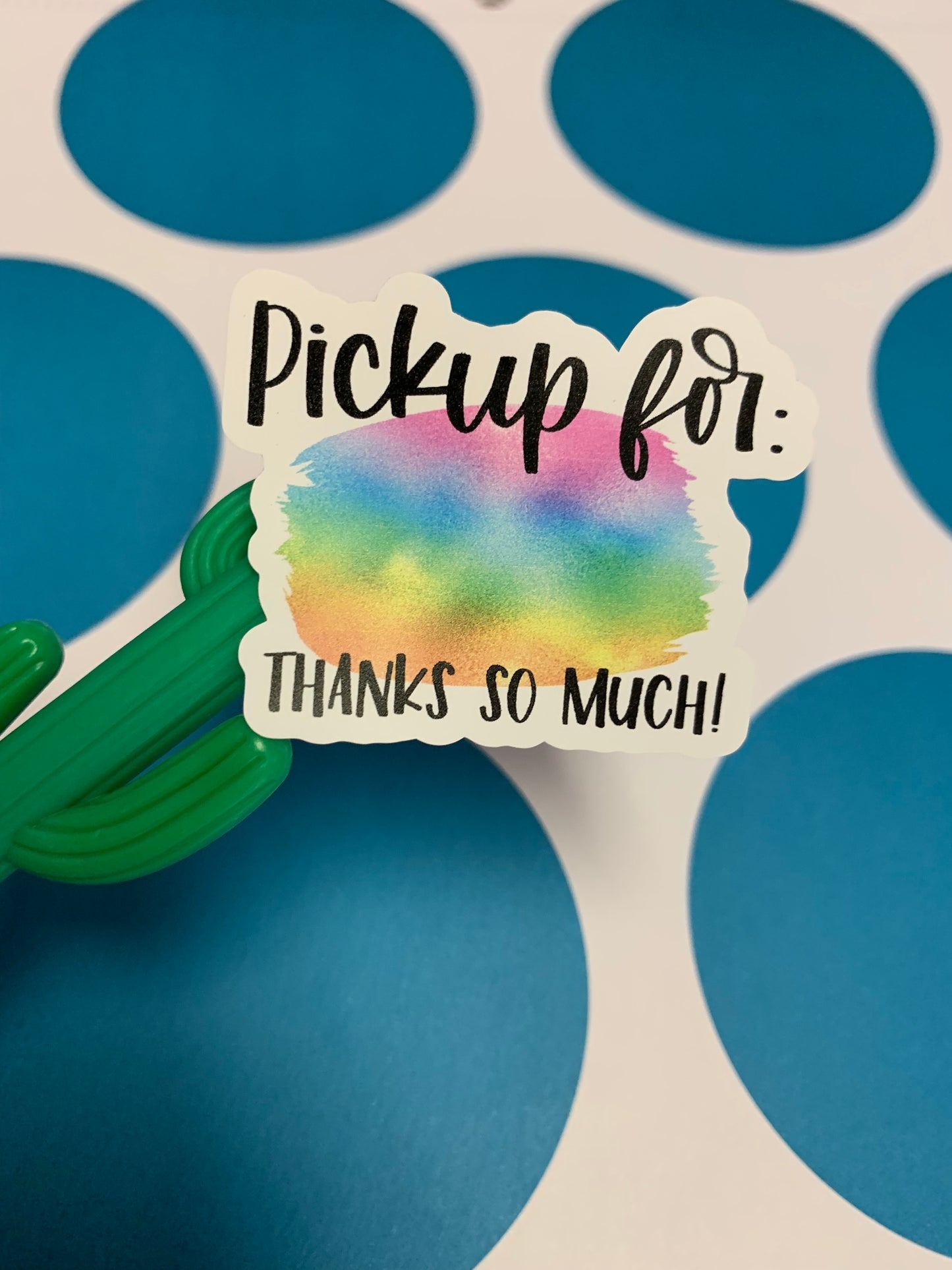 Local pickup rainbow stickers