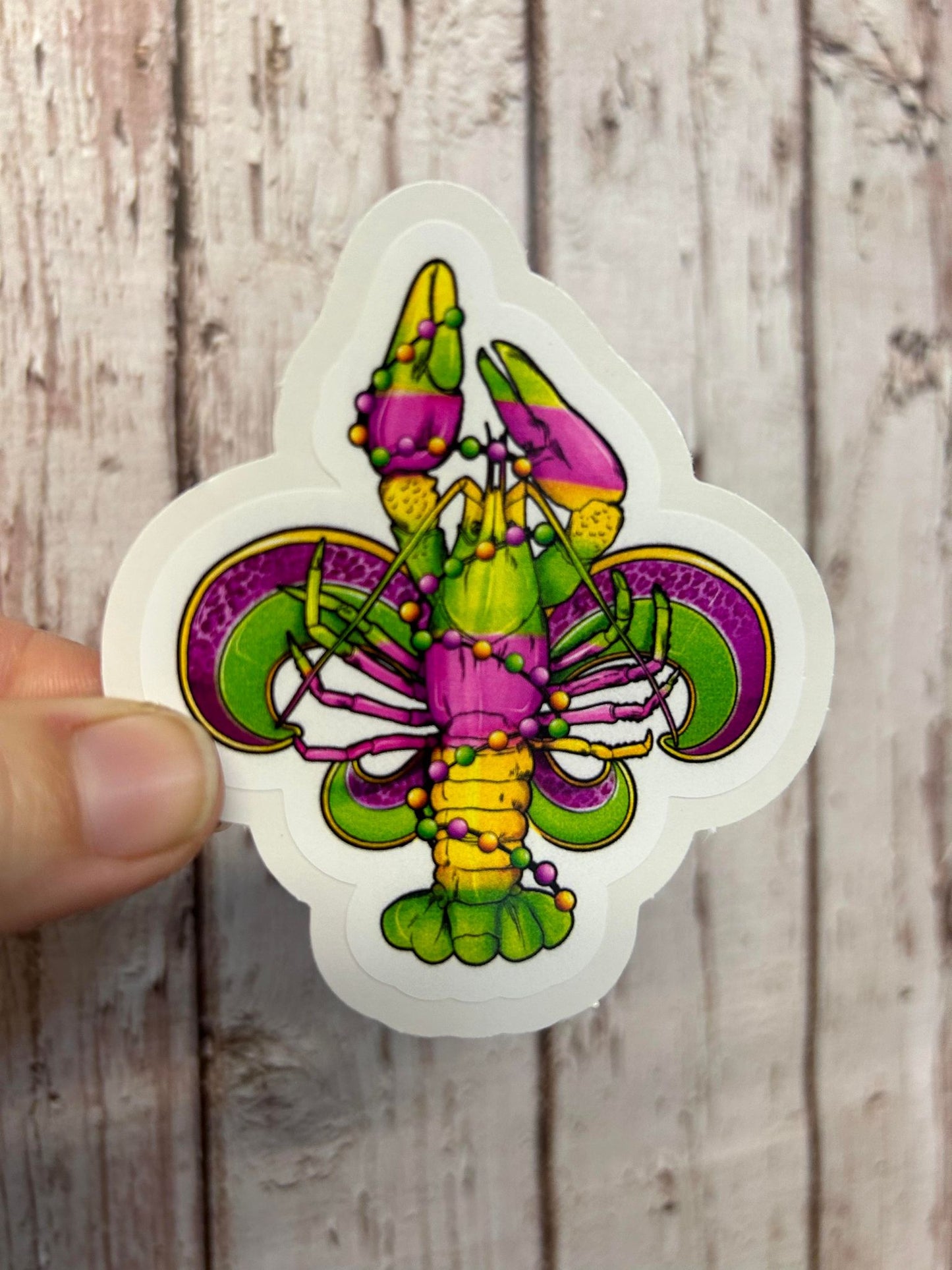 Mardi Grass Crawfish DieCut