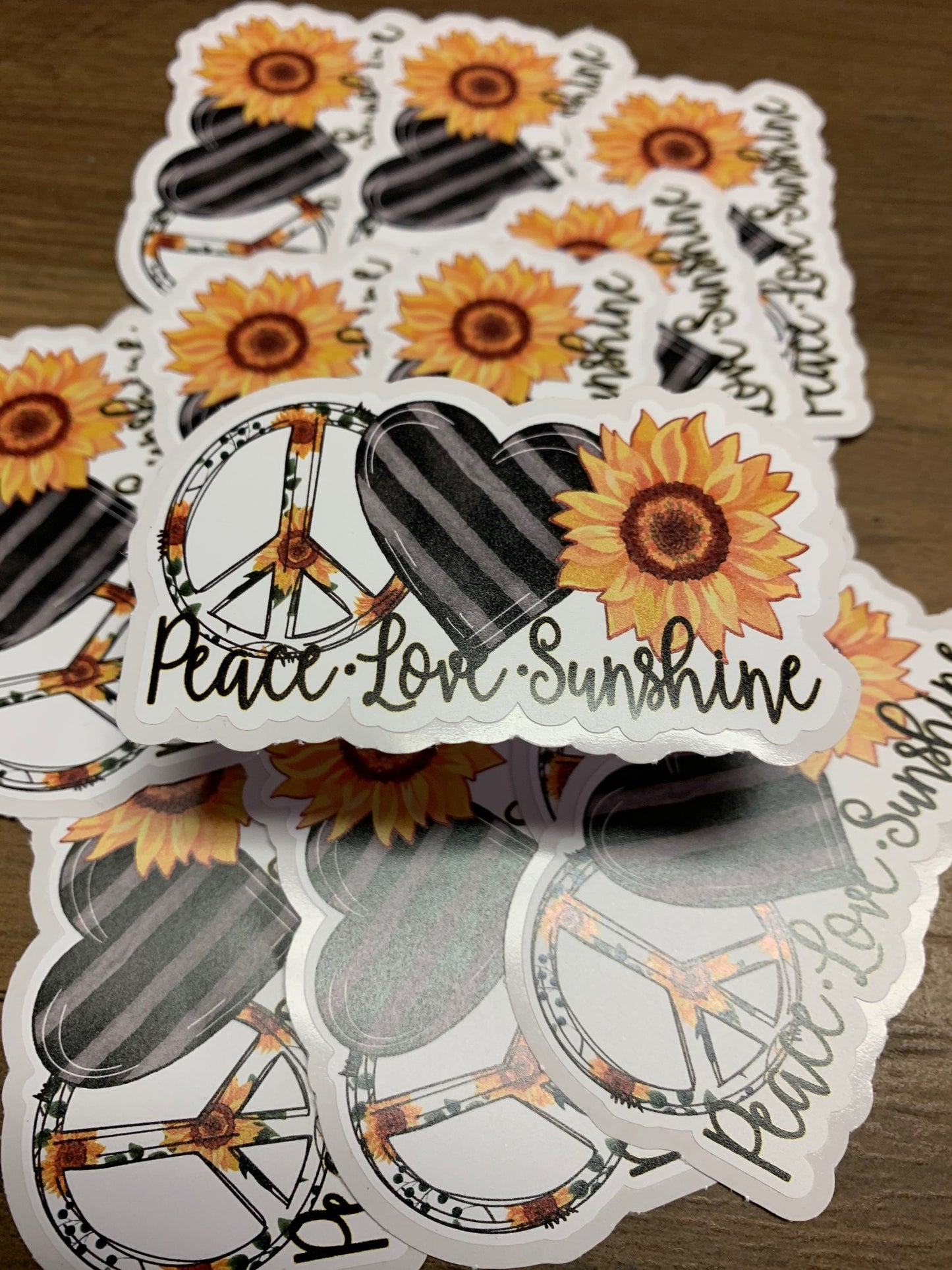 SM08 Peace Love & Sunshine diecut