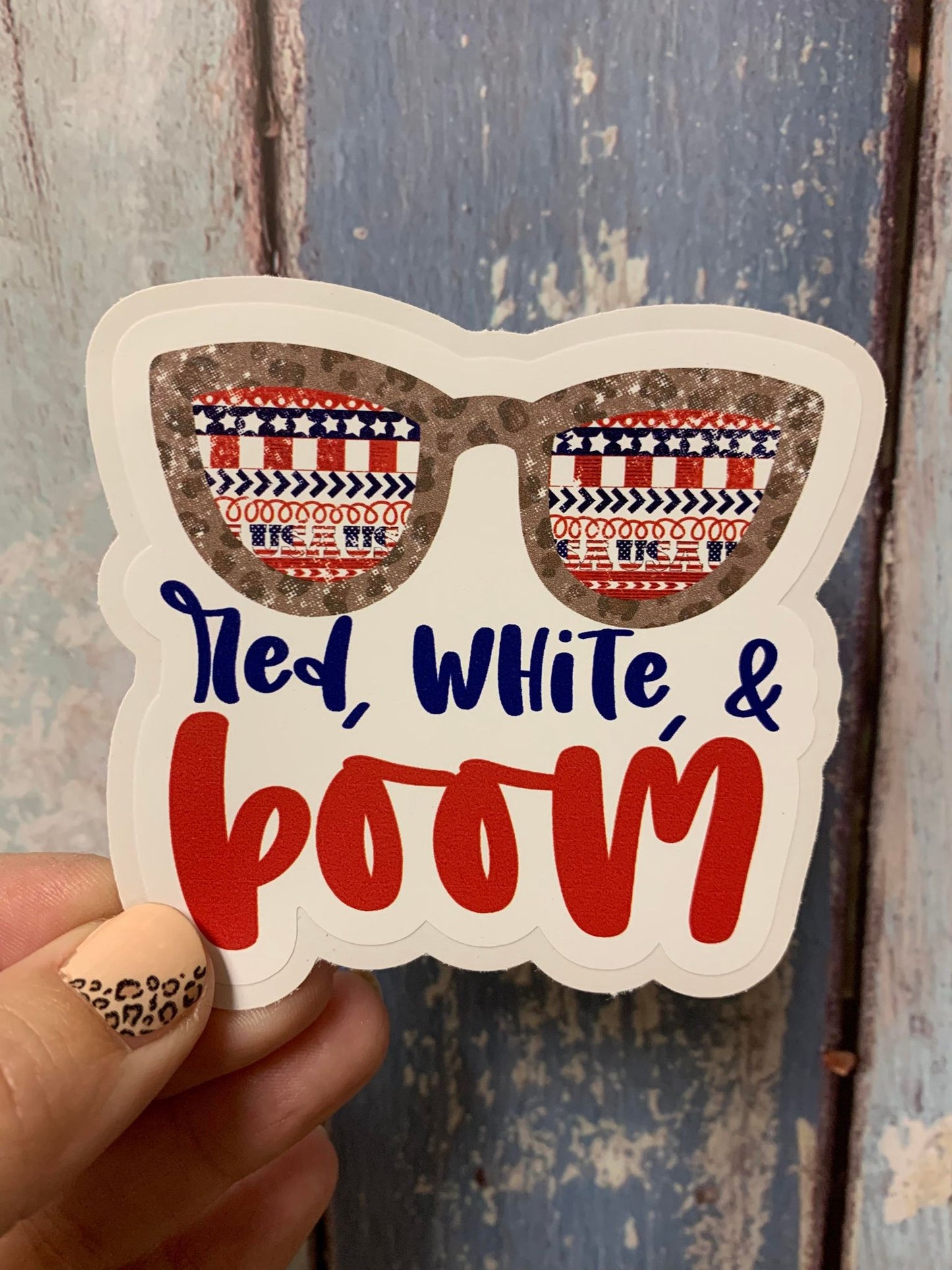 Red, White, and BOOM diecut