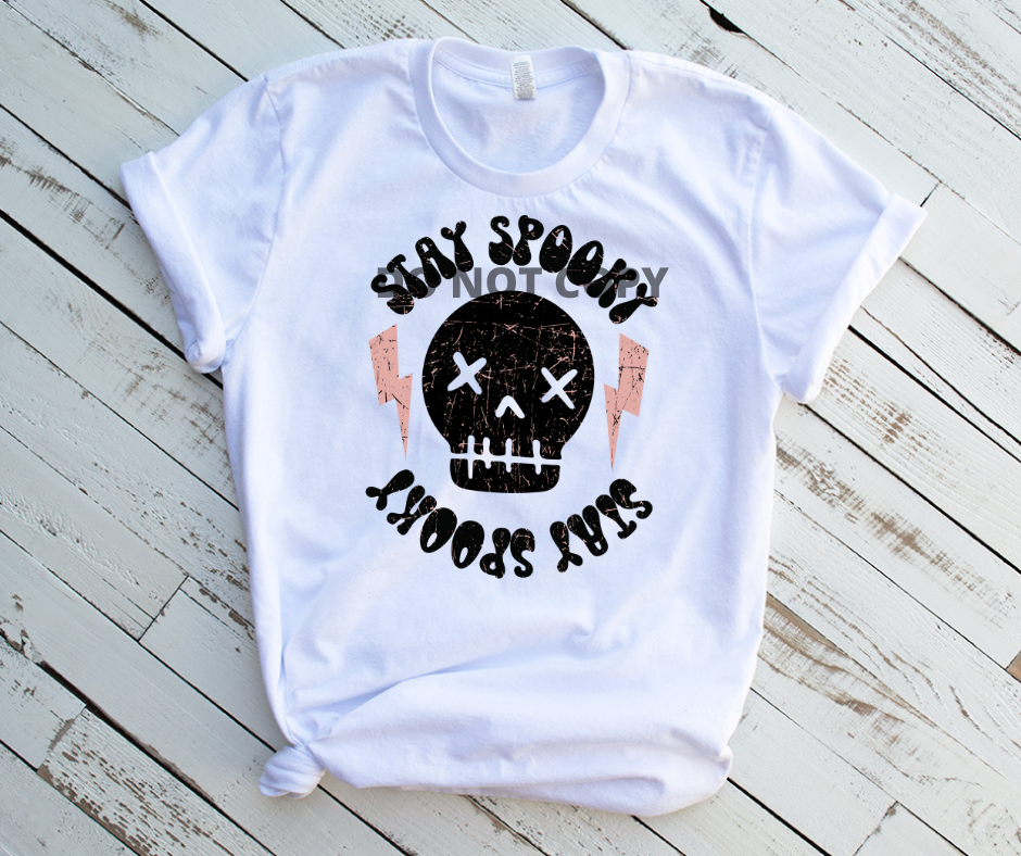 Stay Spooky Pink Lightning DTF