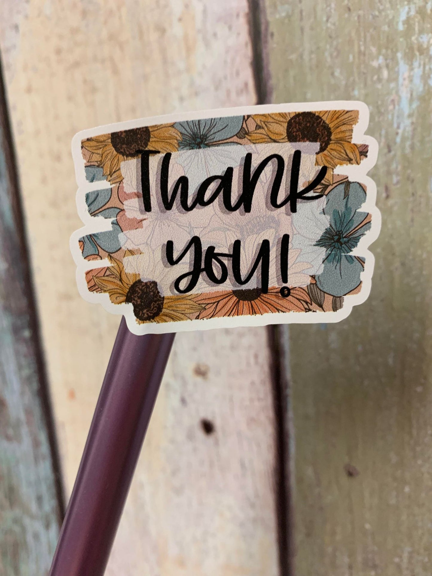 Thank You (Yellow and Blue flowers) sticker sheet