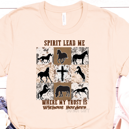 Spirit Lead Me horses Dtf