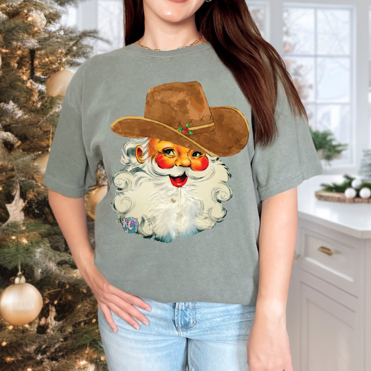 vintage western santa DTF
