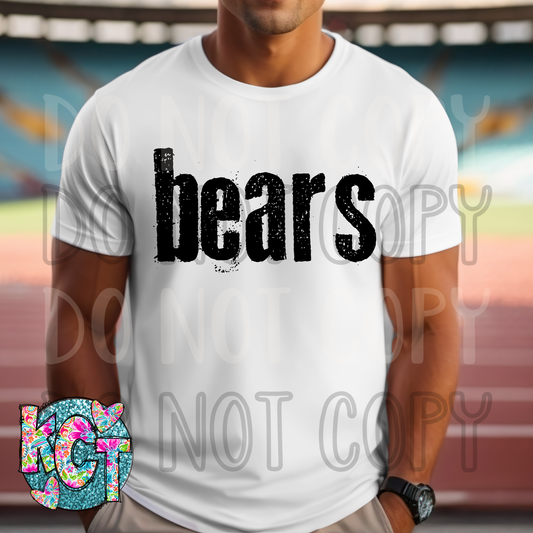 Bears Typography Mascot DTF