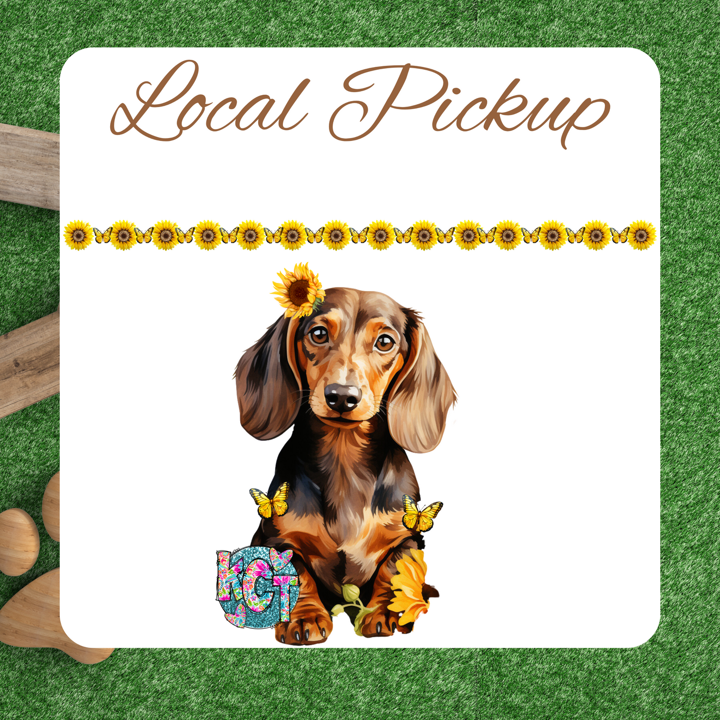 Local Pickup Dachshunds sunflowers
