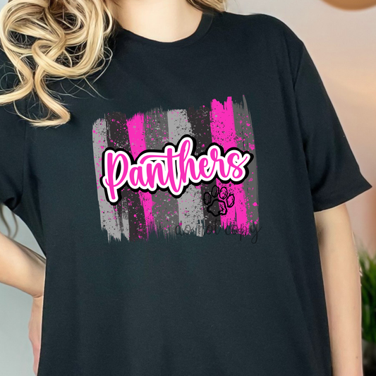 Panthers Brushstrokes Pink PNG