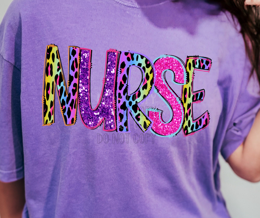 Nurse Leopard Multicolor Dtf