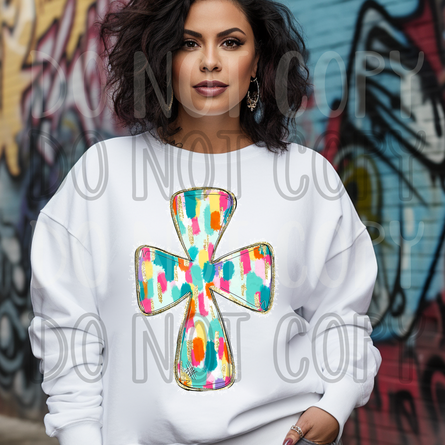 Cross multi color Dtf