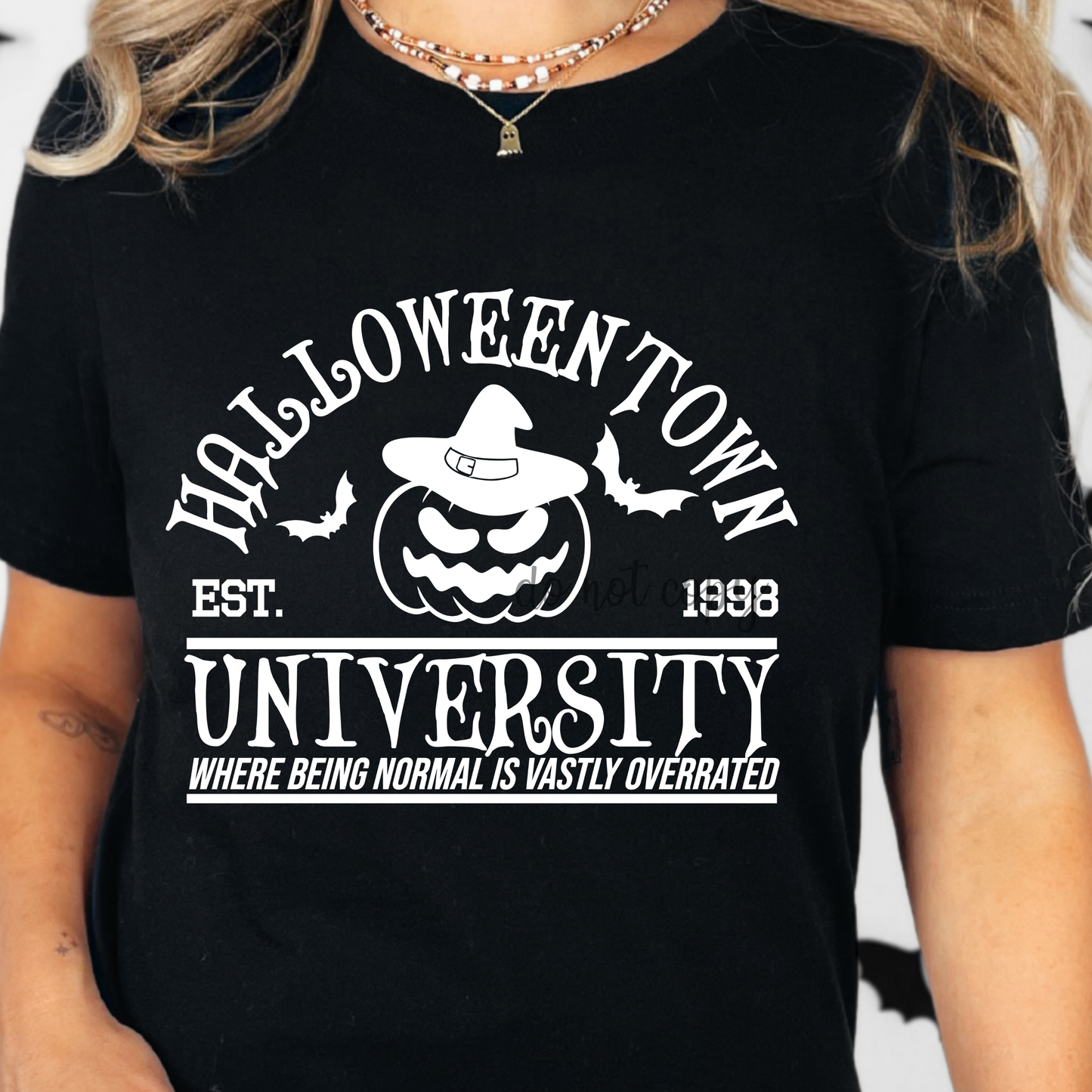 Halloween University White Dtf