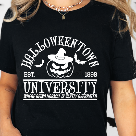 Halloween University White Dtf