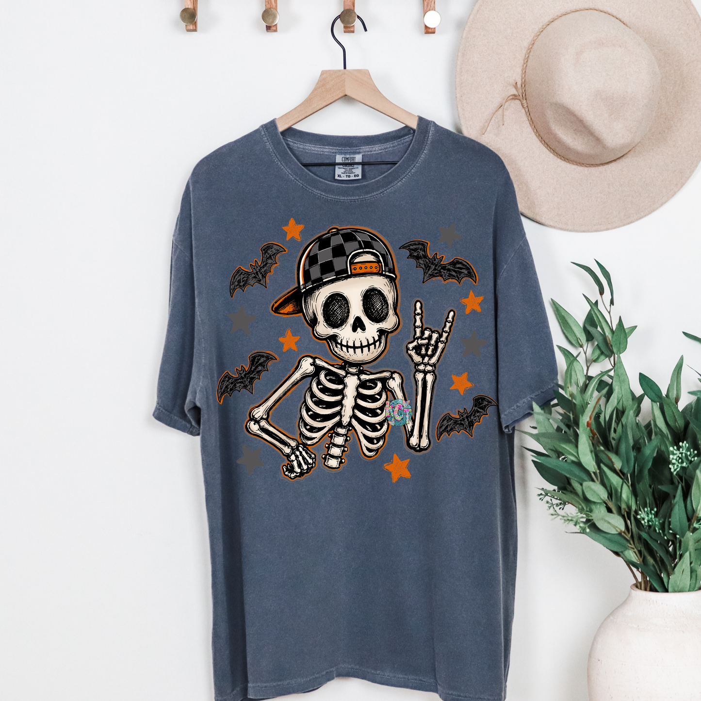 Rock on Skeleton DTF