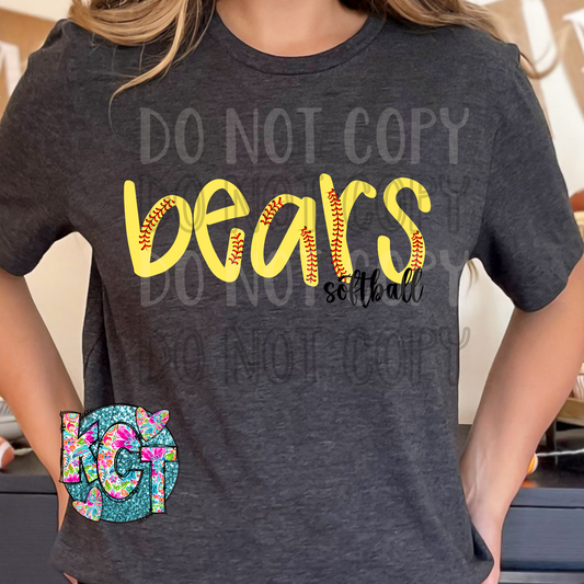 Bears Softball DTF