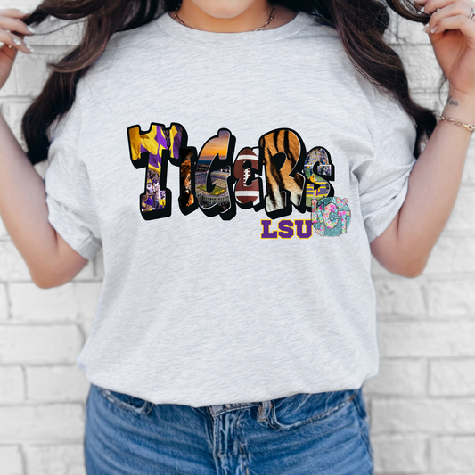 Graffiti Mascot LSU Tigers Dtf