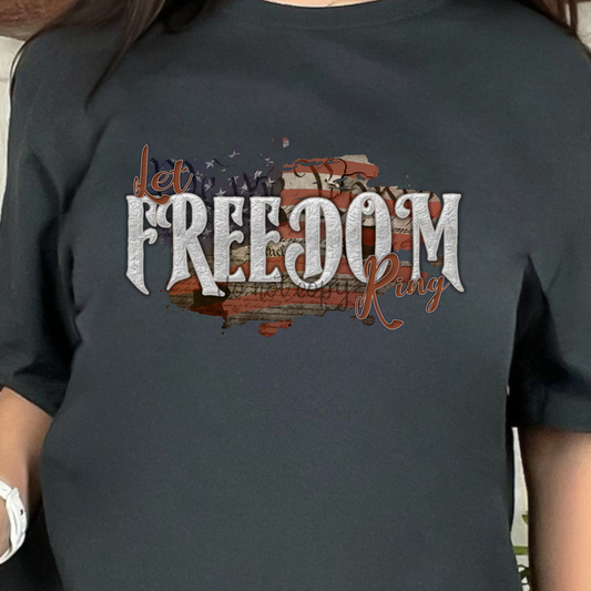 Let Freedom Ring American Flag Dtf
