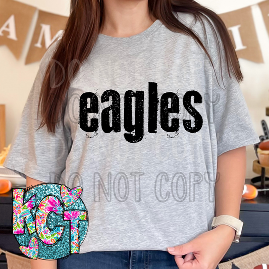 Eagles Typography Mascot DTF