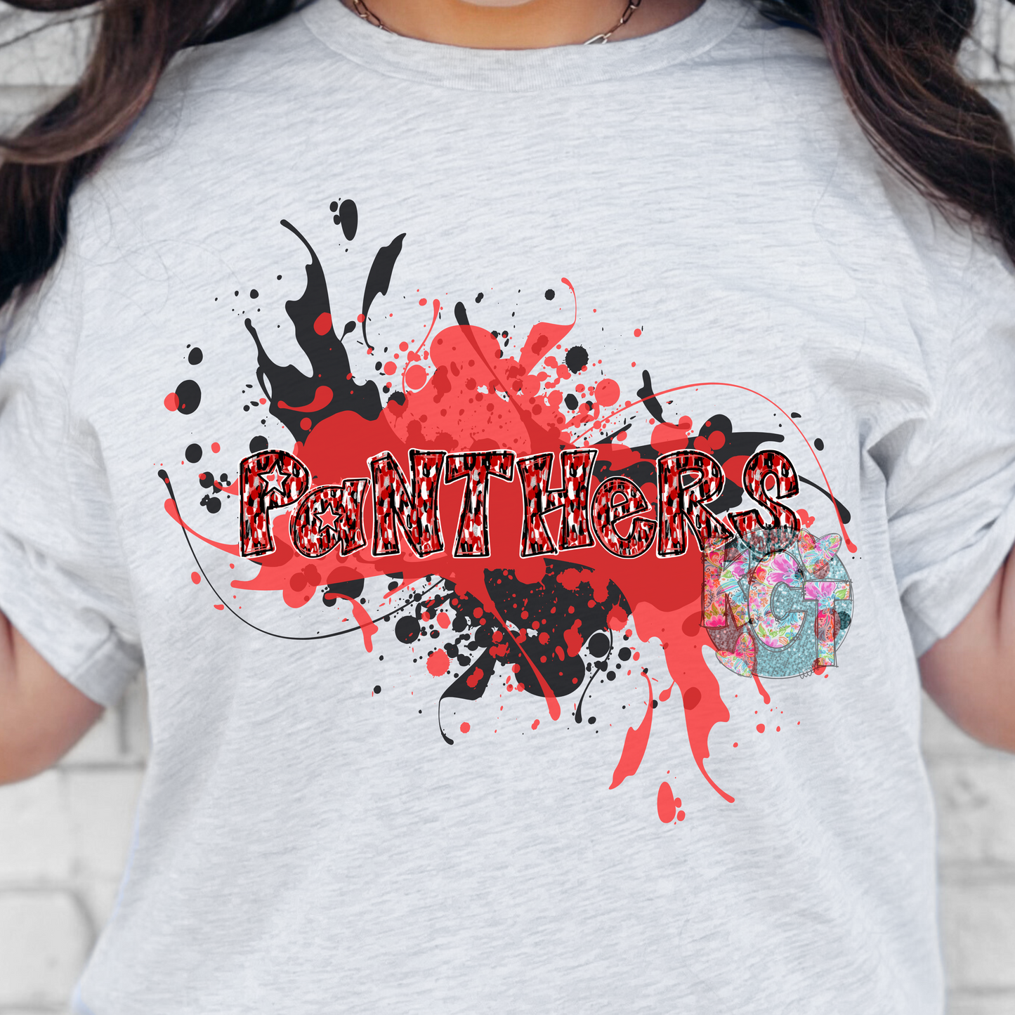 Panthers Red Bella Splatter Dtf