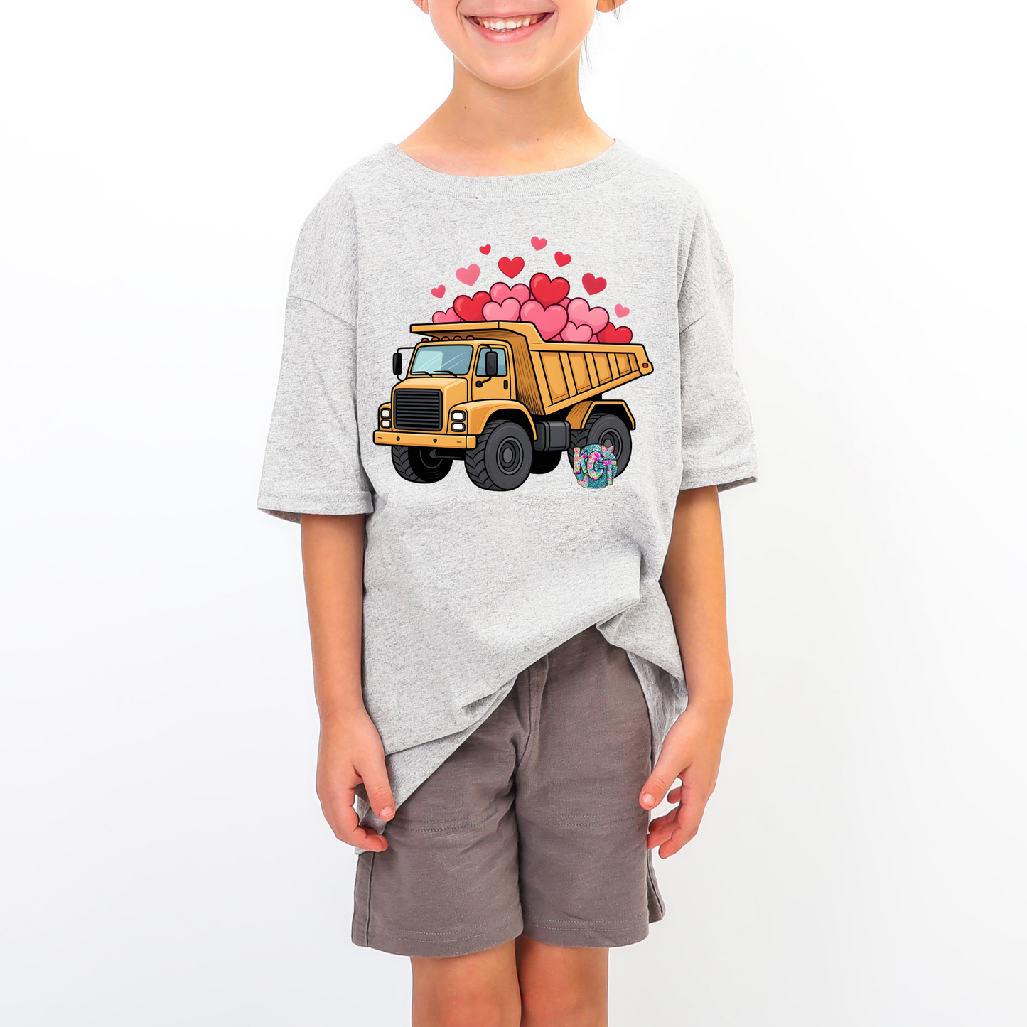 dump truck of hearts DTF