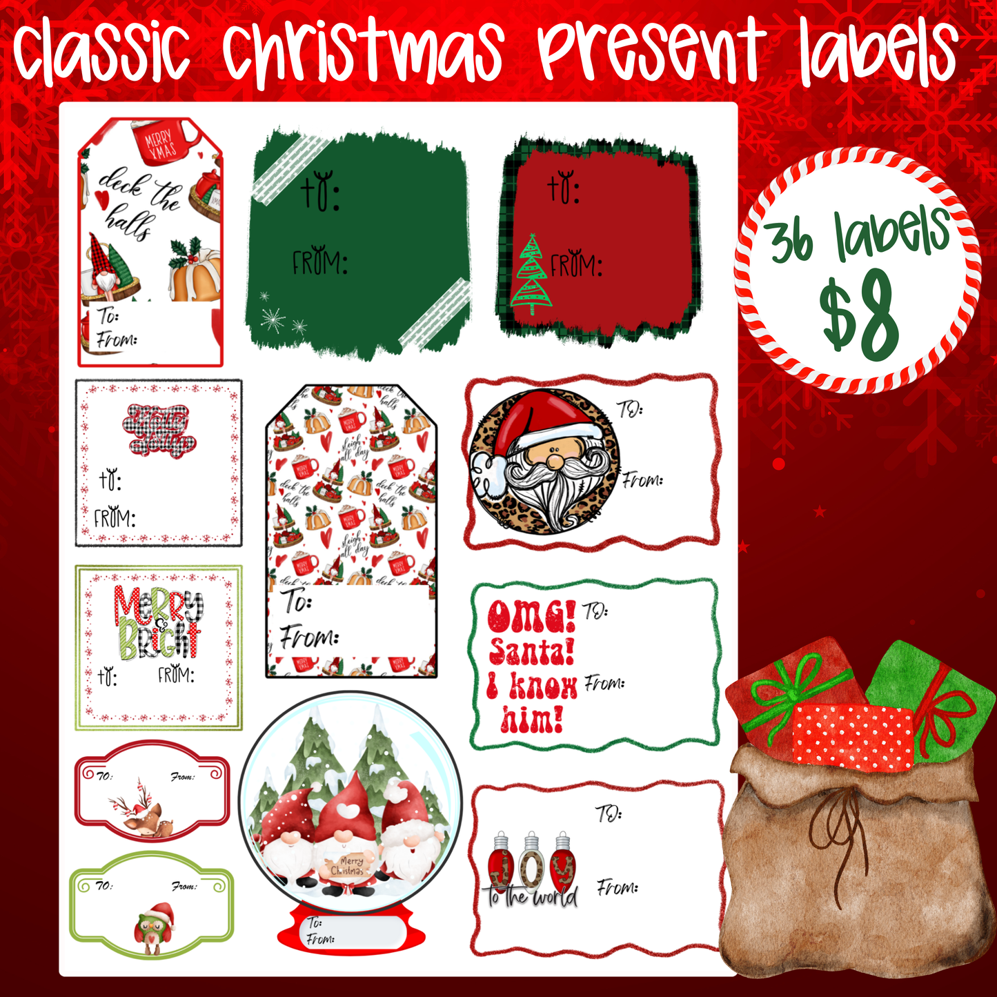 Christmas Present Labels 2025