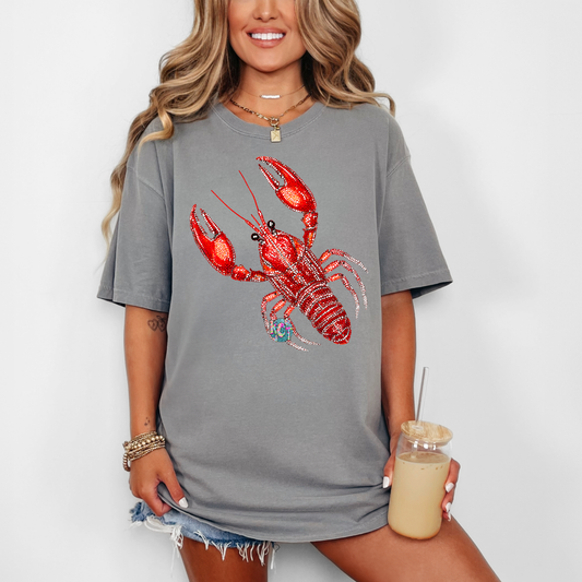 Rhinestone Crawfish DTF