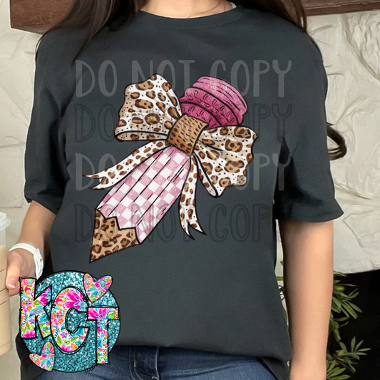 Leopard Pencil Leopard Bow DTF
