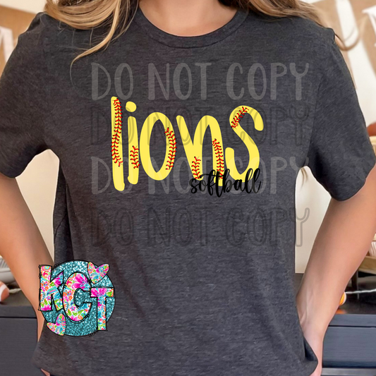 Lions Softball DTF