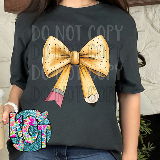 Pencil Bow DTF