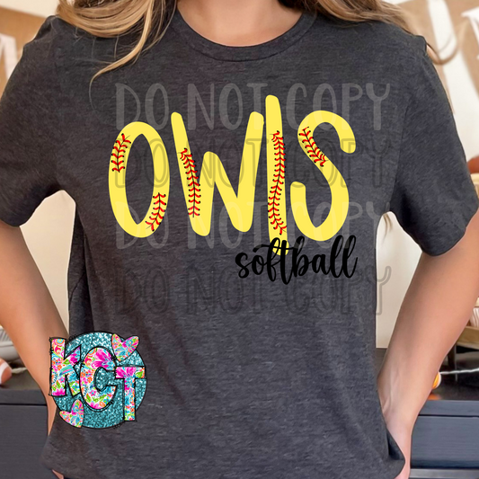 Owls Softball DTF