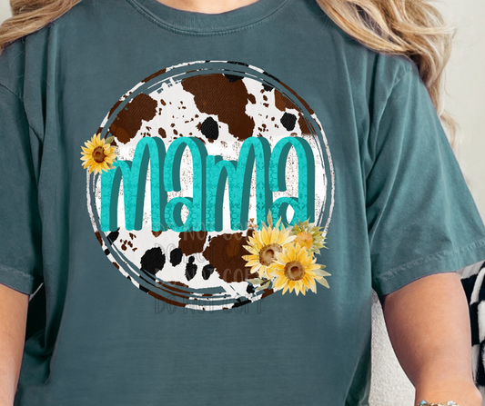 Mama Cowhide and Sunflowers Dtf
