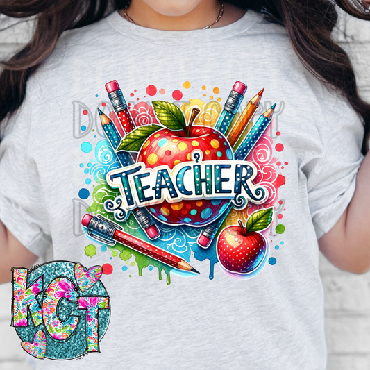 Teacher apple DTF