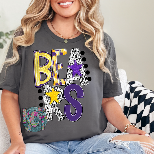 Stars and Dots Mascot Bears Dtf