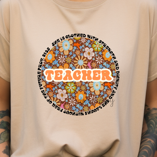 Teacher Boho Faith Dtf