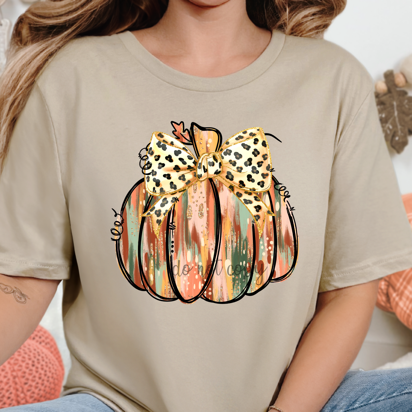 brushstroke Pumpkin DTF