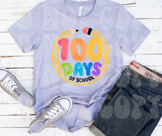 Pencil 100 days of school Dtf