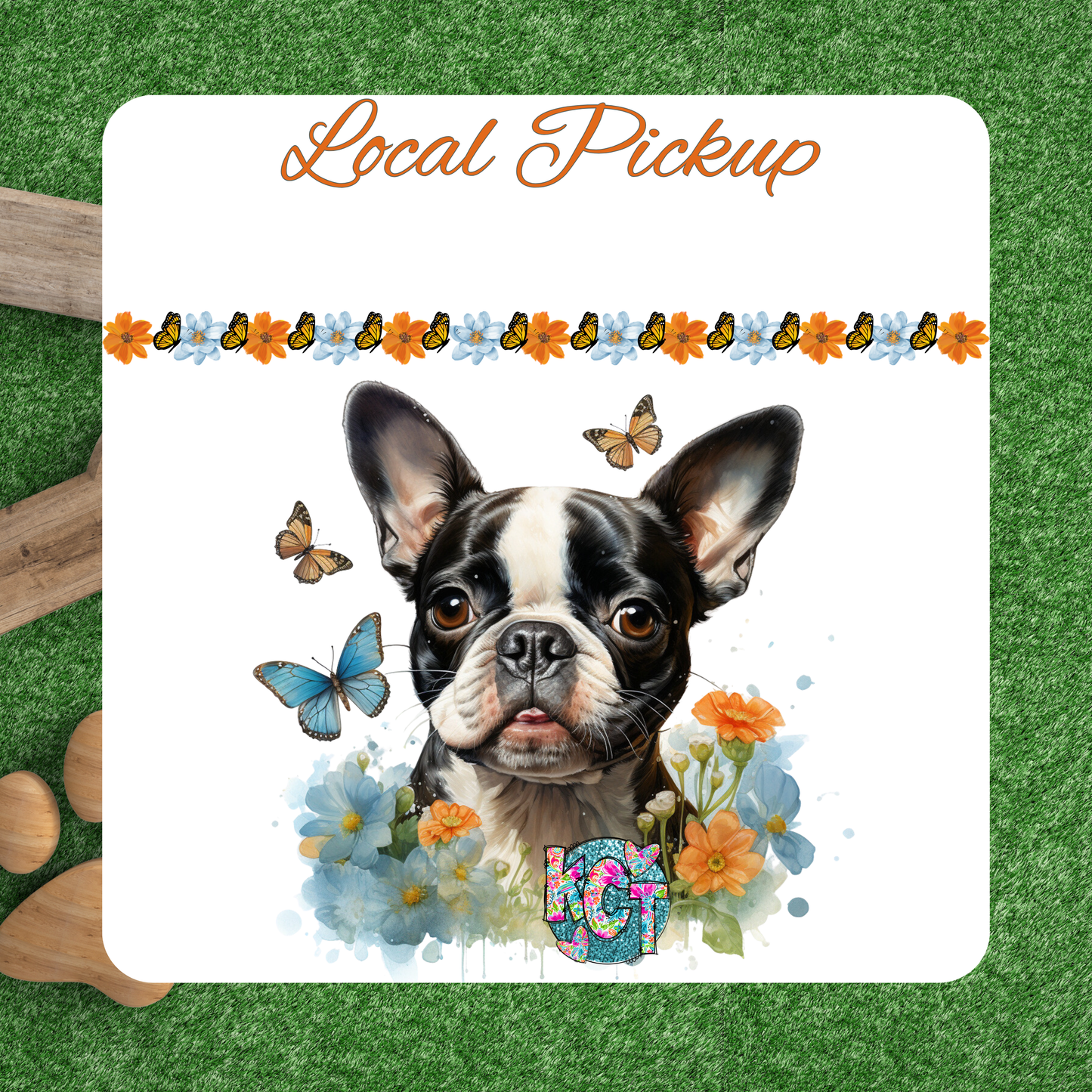Local Pickup Boston Terrier Floral