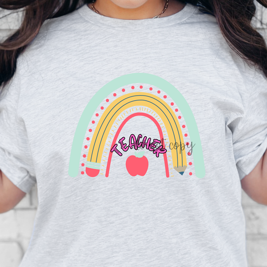 Teacher Rainbow Dtf