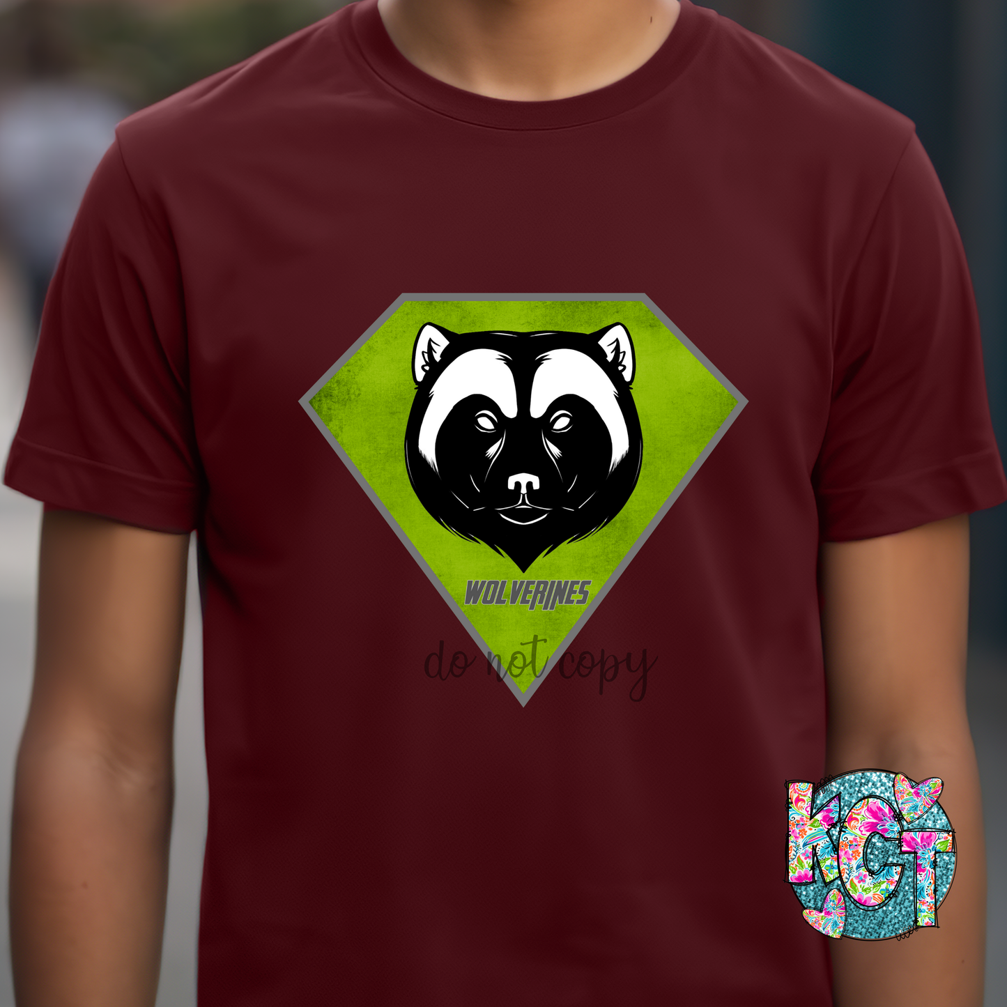 Super Wolverines Green PNG