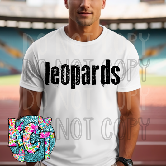 Leopards Typography Mascot DTF